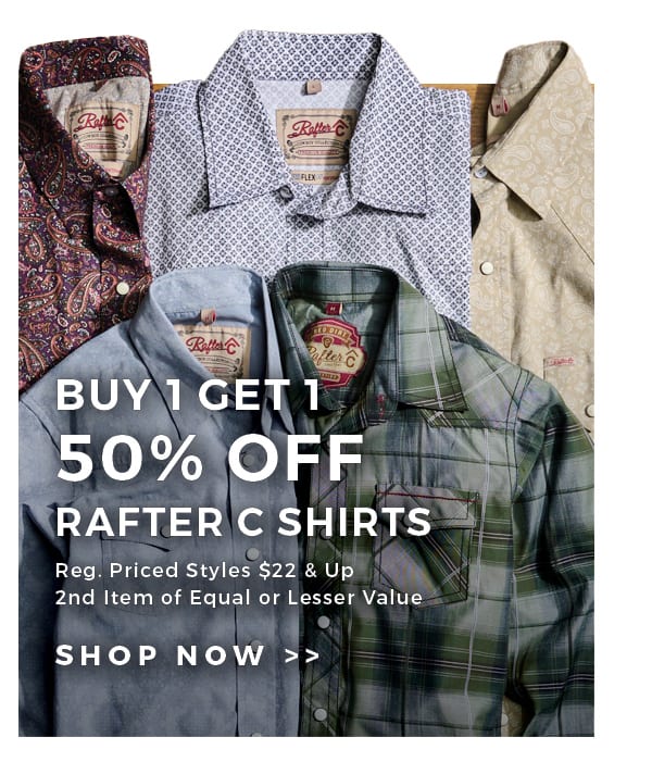 Buy 1 Get 1 50% Off Rafter C Shirts